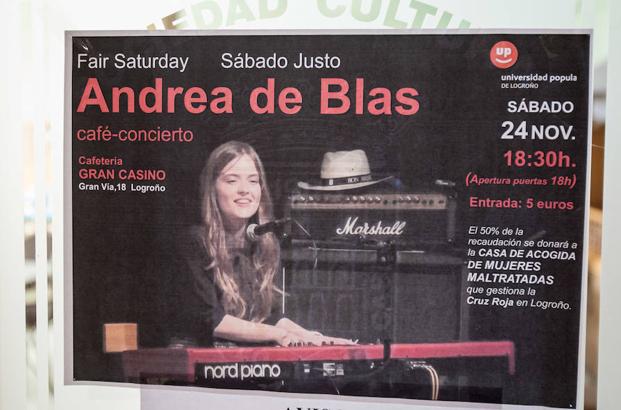 Anuncio del programa de jazz del sábado. 