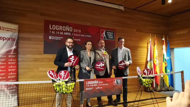 Momento de la presentación oficial del World Pádel Tour de Logroño. :: l.r.