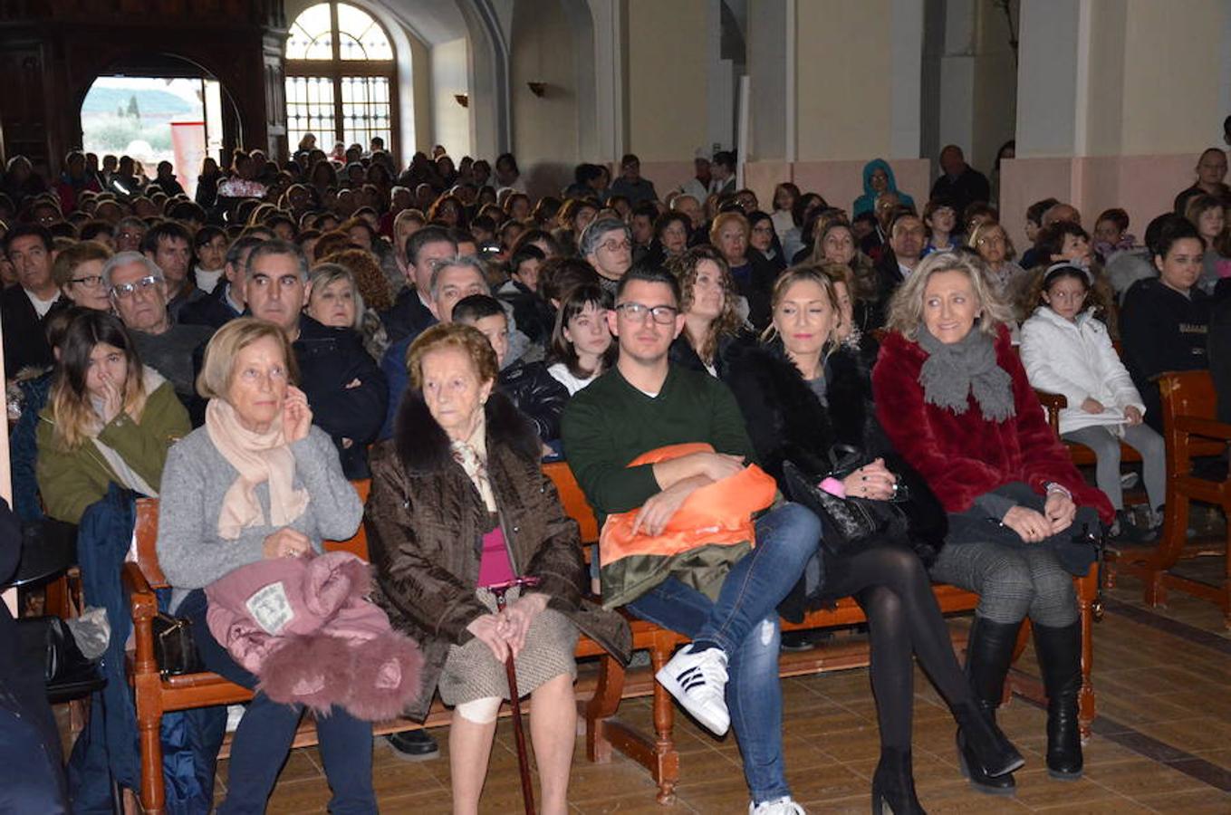 Representación de un belén viviente que ha habido esta tarde en el santuario del Carmen en Calahorra