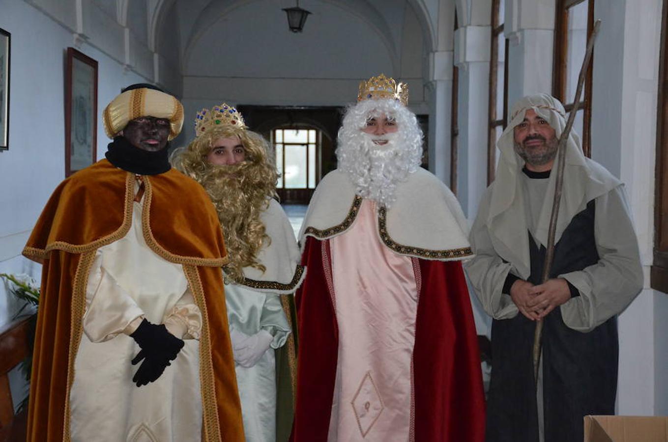 Representación de un belén viviente que ha habido esta tarde en el santuario del Carmen en Calahorra