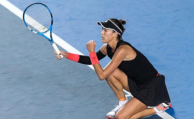 Garbiñe Muguruza, en un torneo. 
