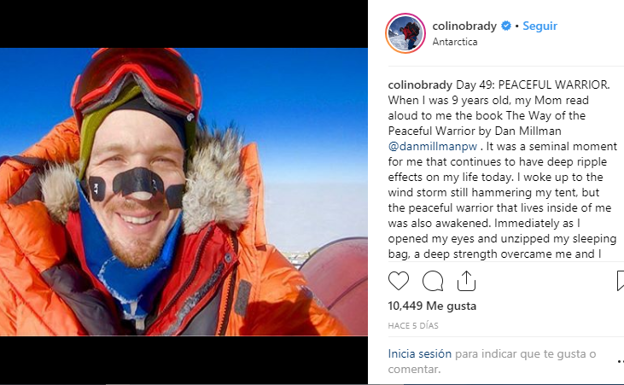 Una de las publicaciones de O'Brady en Instagram.