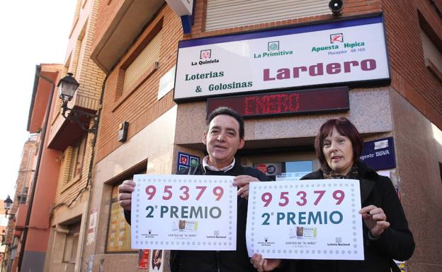 Dos segundos premios vendidos en máquina en la Lotería del Niño del pasado año, en Lardero.