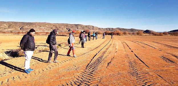 Los expertos realizan una batida en el término de Ausejo en busca de los restos del meteoritoque surcó el norte de la península el 22 de diciembre. 