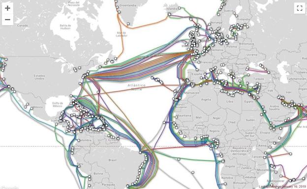 Imagen del cable submarino.