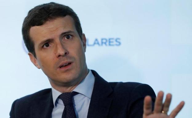 El presidente del PP, Pablo Casado. 