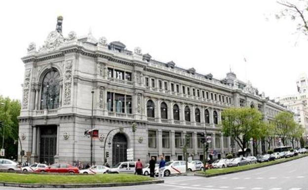 Fachada del Banco de España en Madrid.