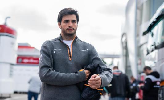 Carlos Sáinz, durante la jornada de test en Montmeló.