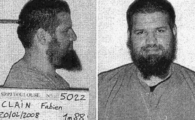 Fotografía sin fechar cedida este jueves por la Interpol, que muestra al yihadista francés Fabien Clain. 