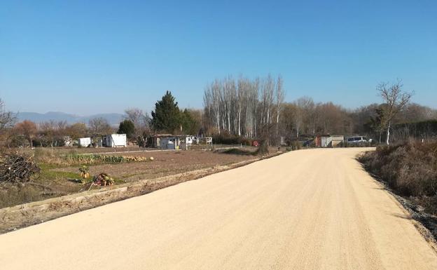 Obras concluidas en el camino de Fuente de Moro.