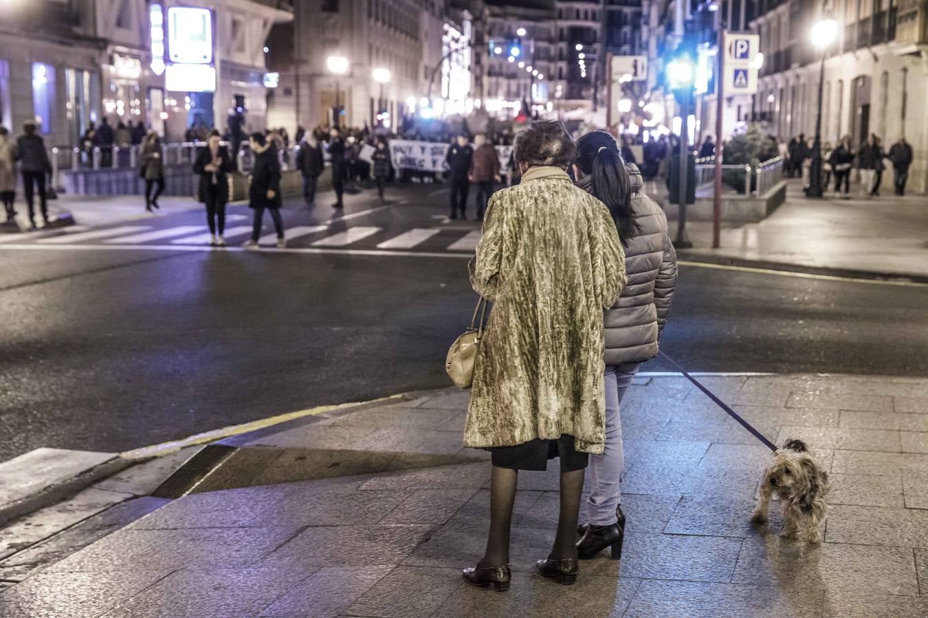 Fotos: La manifestación del Día de la Mujer llena al anocchecer las calles de Logroño