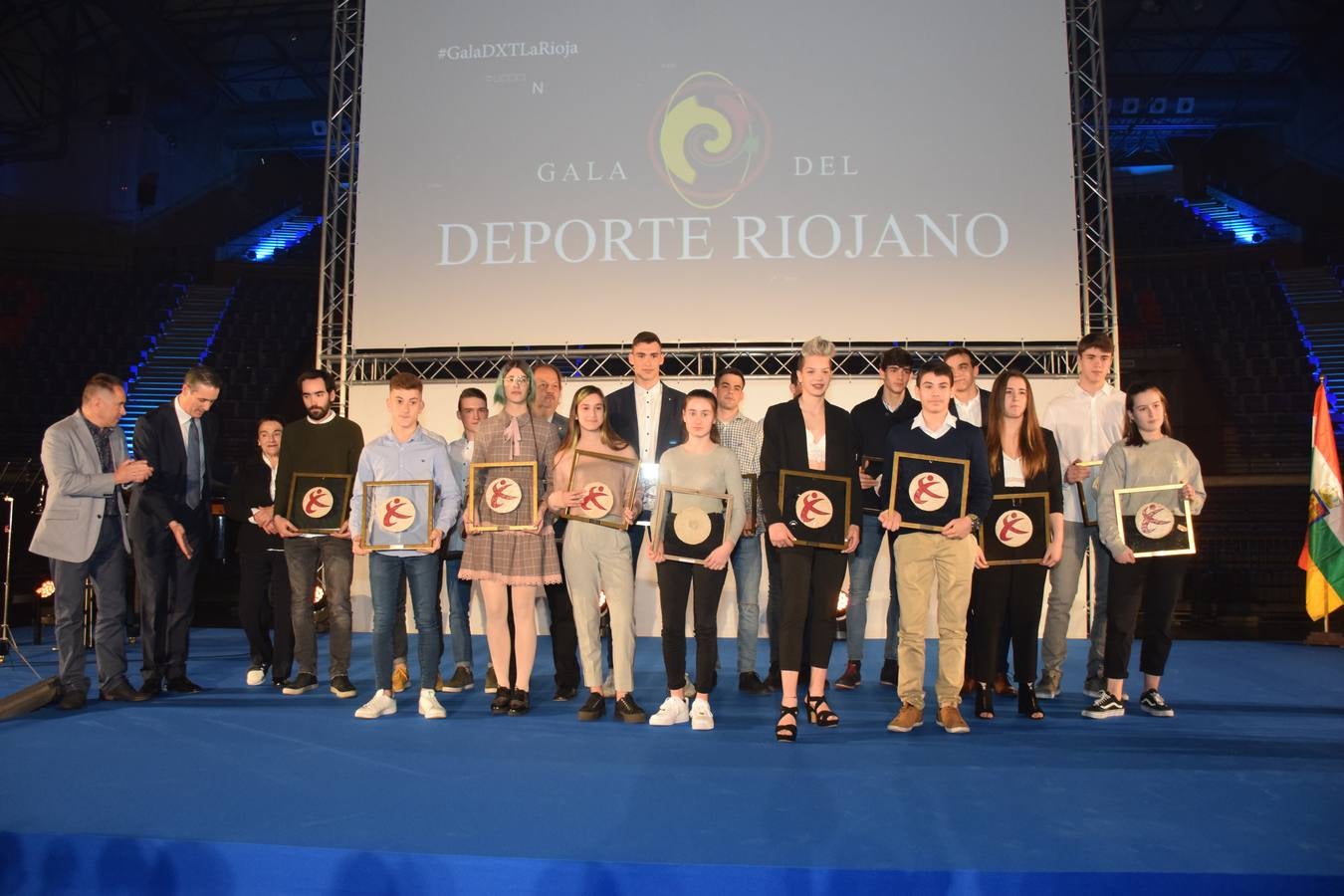 Emoción en la entrega de premios a los mejores deportiistas riojanos.