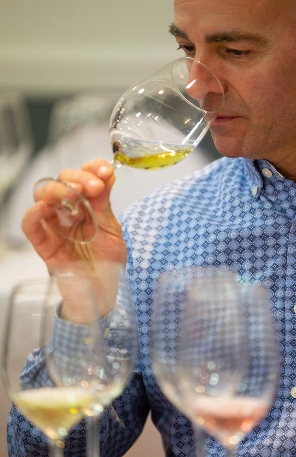 Esperanza Elías, enóloga de Rioja Vega, presentó los nuevos vinos de la bodega de Viana.