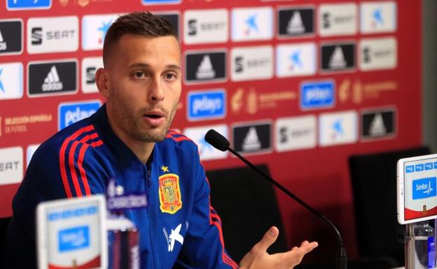 Sergio Canales, durante la rueda de prensa. 