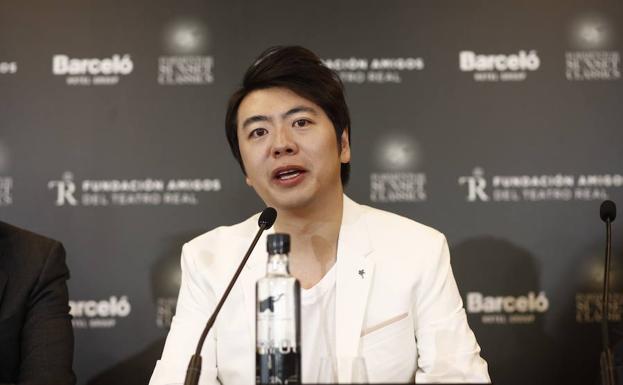 Lang Lang, durante la rueda de prensa.