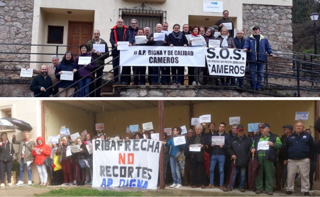 Protestas en Villanueva y Ribafrecha. 