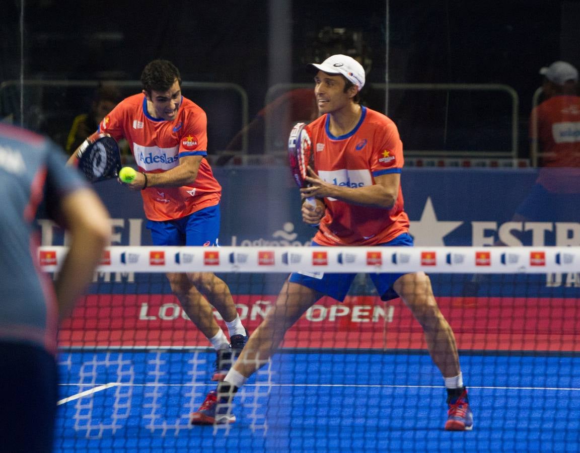 La logroñesa Eli Amatriain y su pareja Patty Llaguno pasaron esta mañana a las semifinales