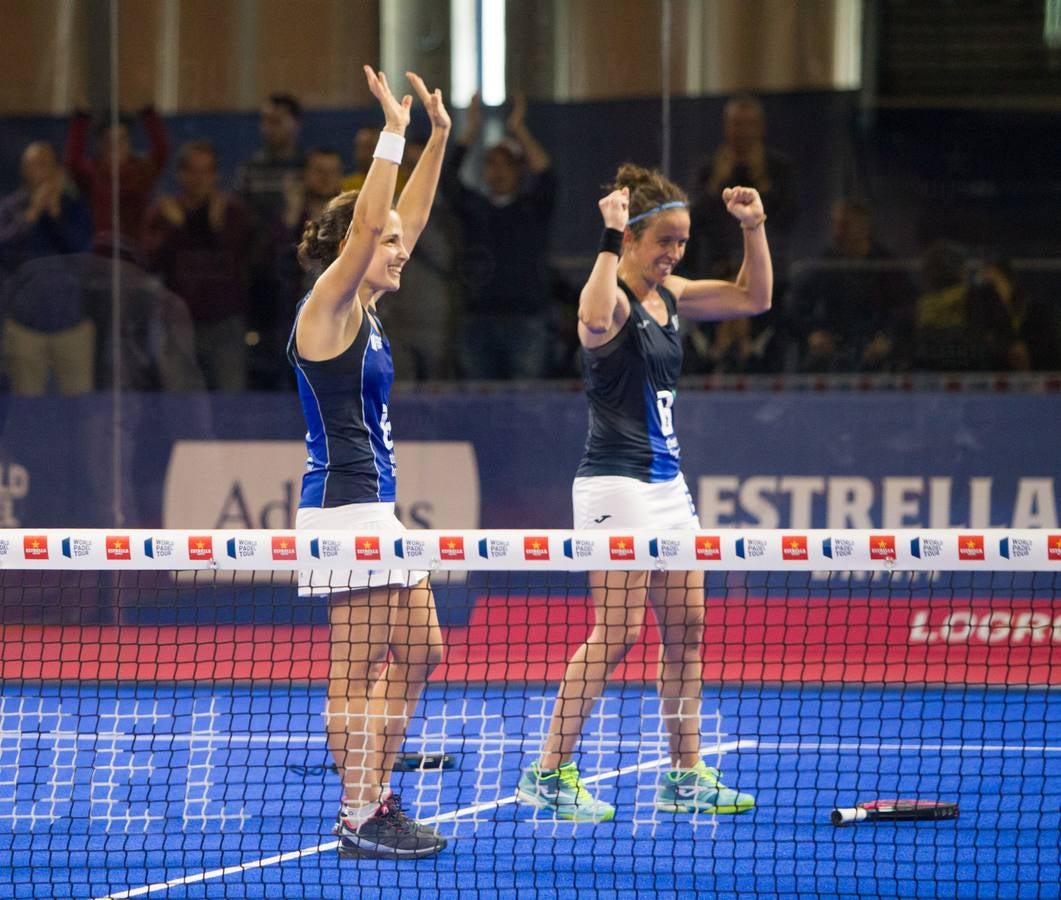 La logroñesa Eli Amatriain y su pareja Patty Llaguno pasaron esta mañana a las semifinales