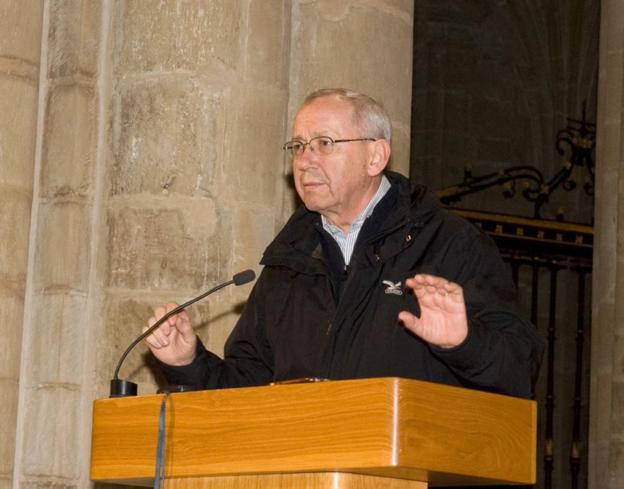 Marko Rupnik habló en la catedral de Santo Domingo sobre los trabajos en la cripta. 