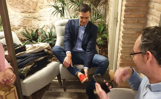 Sánchez, en alpargatas