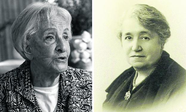 Ida Vitale y María de la O Lejárraga.