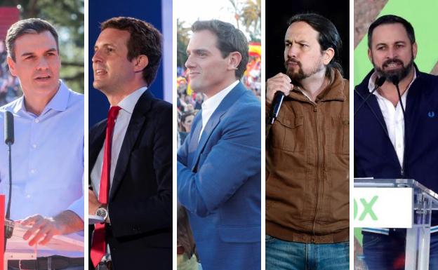 Cinco candidatos en un pañuelo