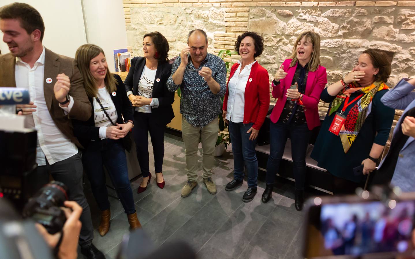 Los socialistas celebraronlos buenos resultados obtenidos 