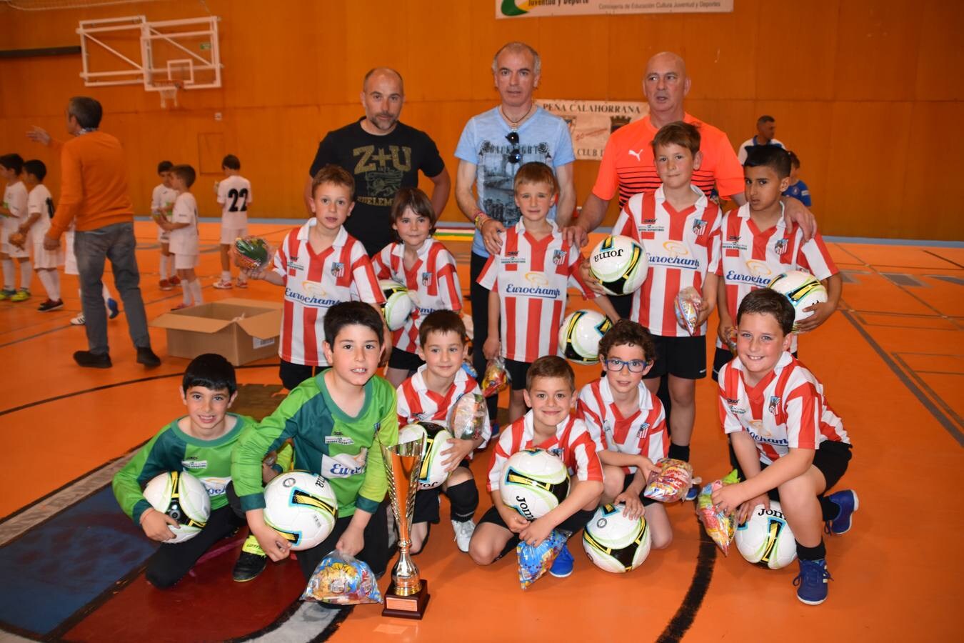 XVI trofeo fútbol sala Pequeñín de la Peña Calahorrana Athletic Club de Bilbao disputado hoy miércoles en el pabellón Europa de Calahorra y que ha ganado el Autol.