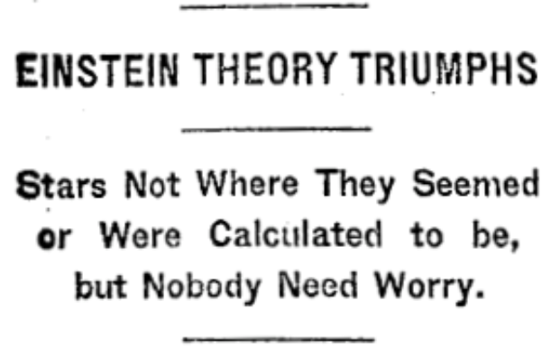 Fragmento del artículo publicado en el  New York Times , el 10 de noviembre de 1919