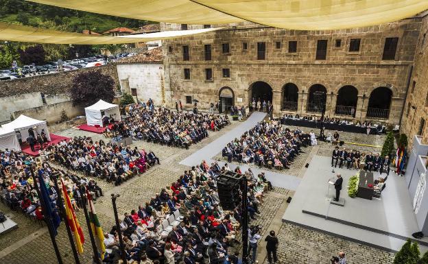 Acto institucional del pasado año con motivo del Día de La Rioja, en San Millán de la Cogolla. 