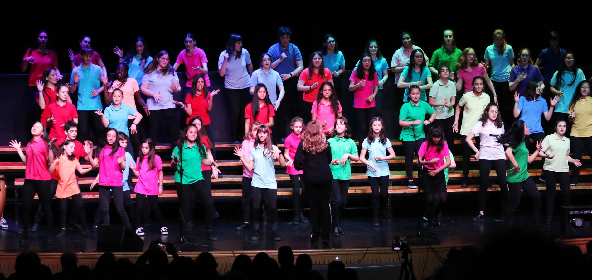 En el concierto participaron cuatro formaciones musicales y 200 niños.