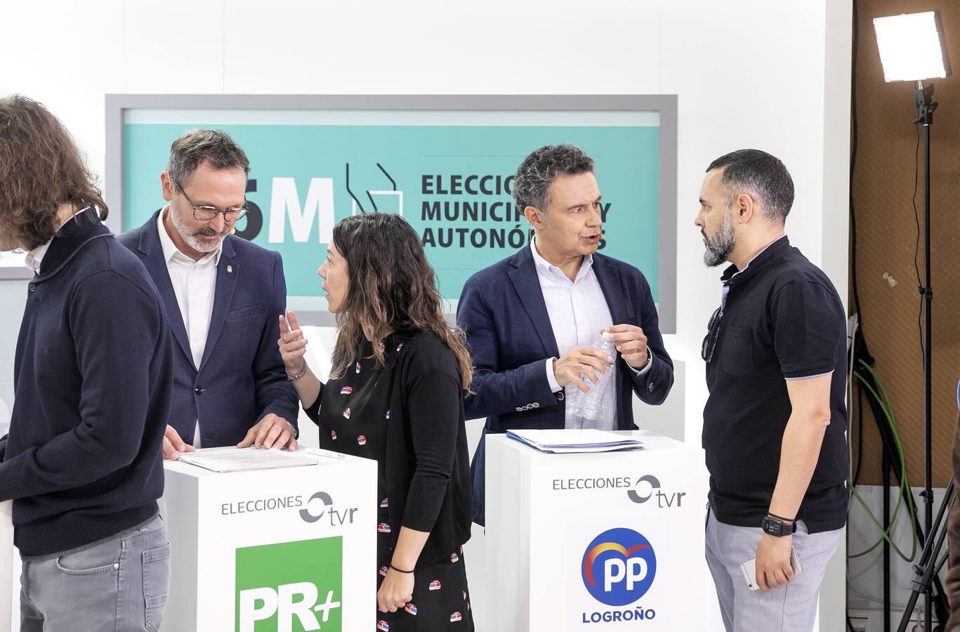 Fotos: La otra cara del debate de los candidatos a la Alcaldía de Logroño en TVR