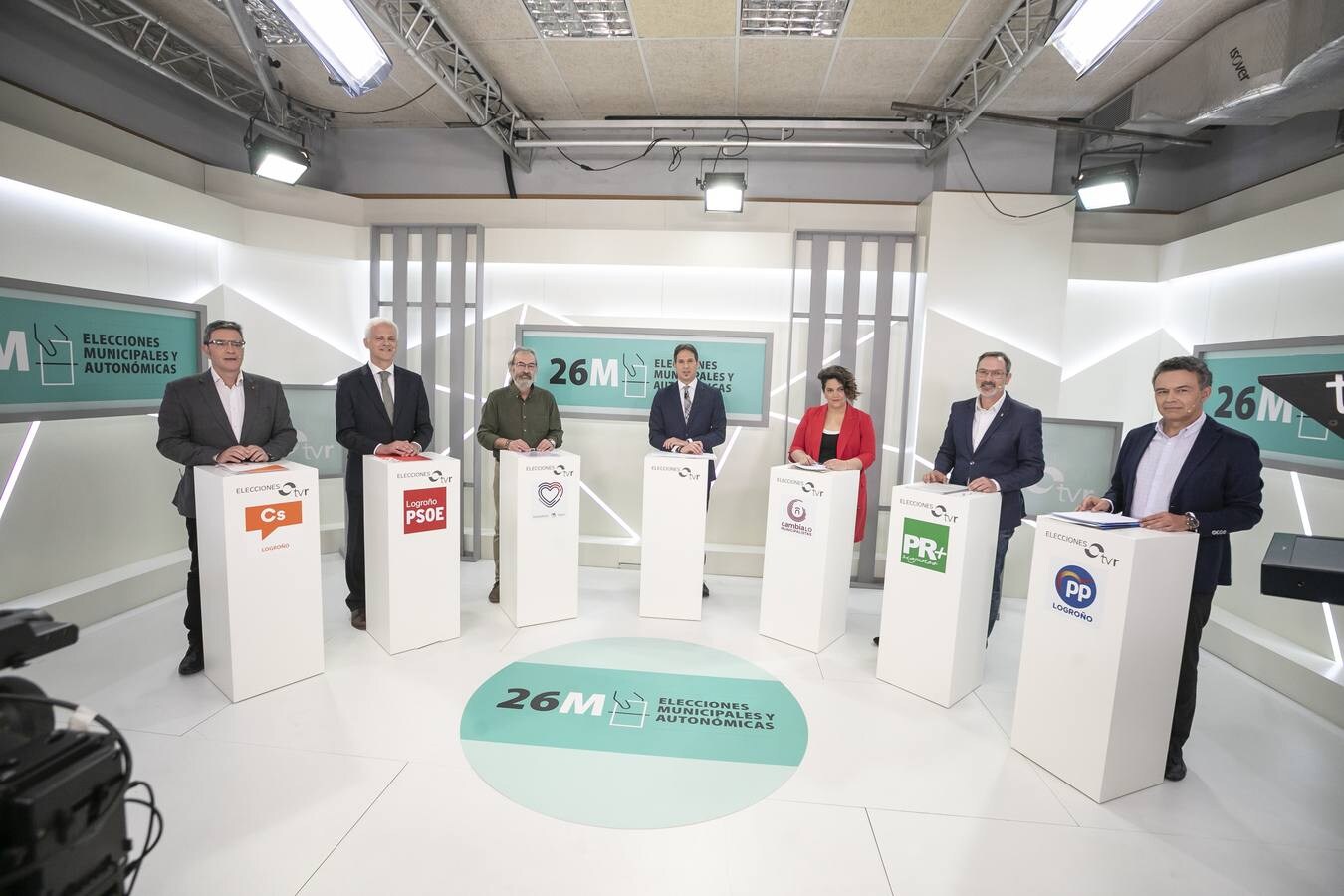 Fotos: La otra cara del debate de los candidatos a la Alcaldía de Logroño en TVR