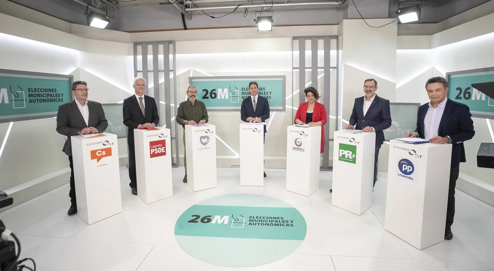 Fotos: La otra cara del debate de los candidatos a la Alcaldía de Logroño en TVR