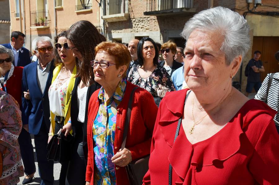 Fervor y tradición durante el recorrido de la imagen de San Isidro Labrador por las calles de Calahorra,, patrón de los agricultores 