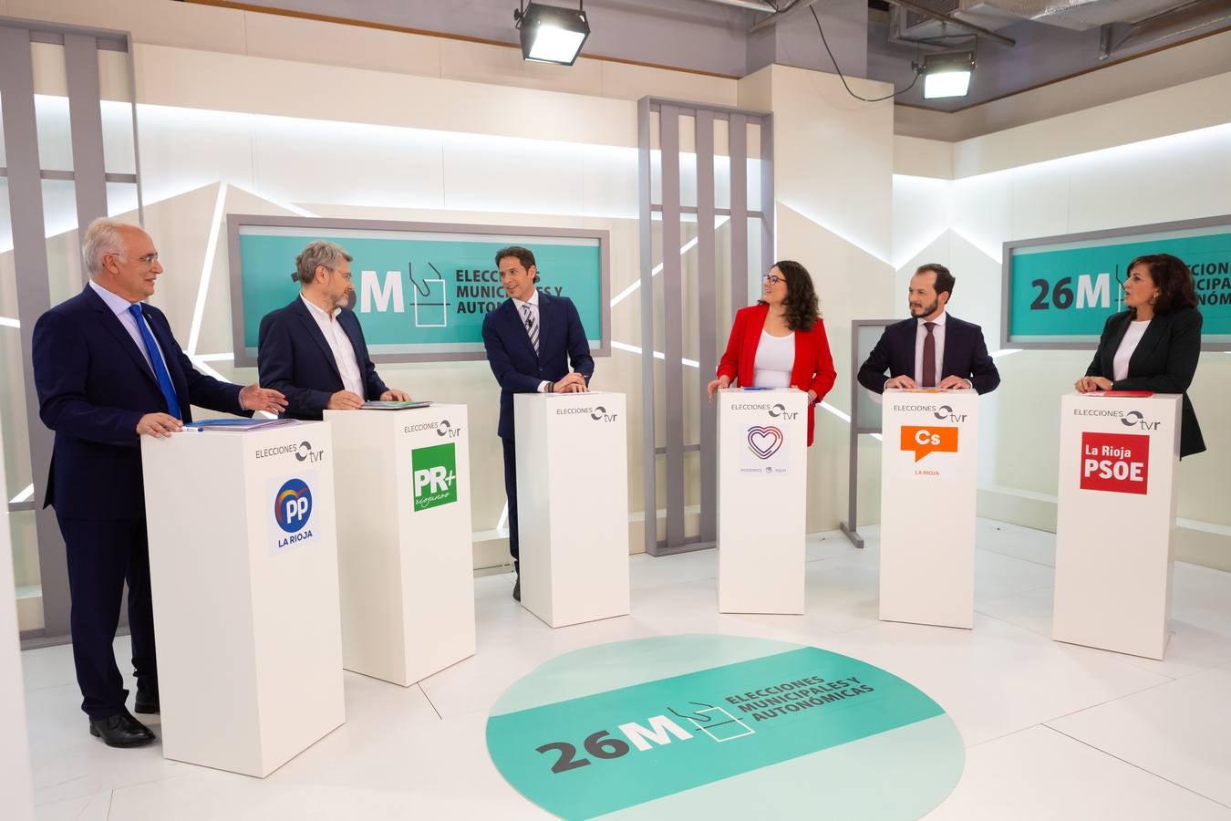 Fotos: La otra cara del debate de TVR de candidatos a la Presidencia del Gobierno riojano