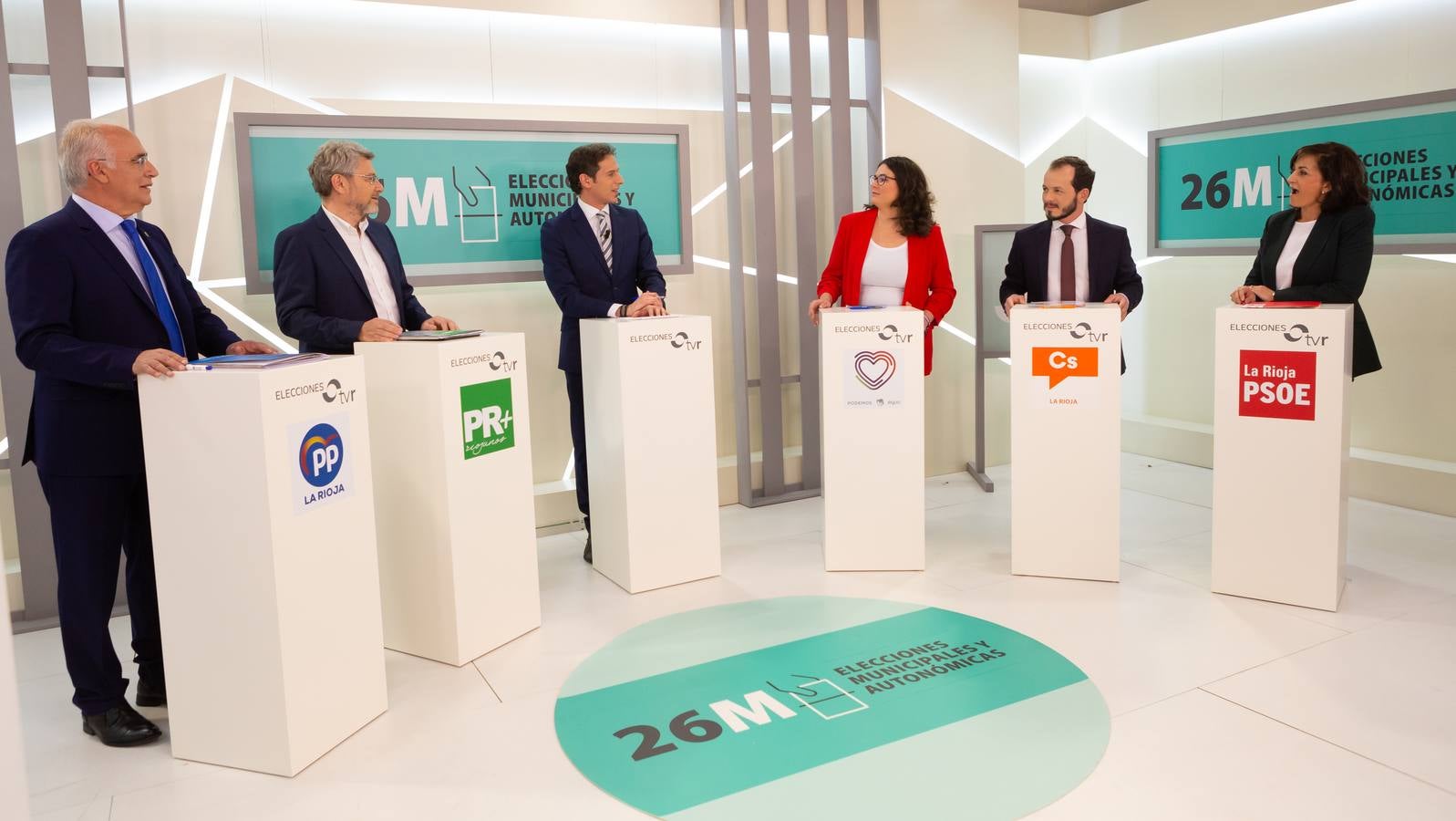 Fotos: La otra cara del debate de TVR de candidatos a la Presidencia del Gobierno riojano