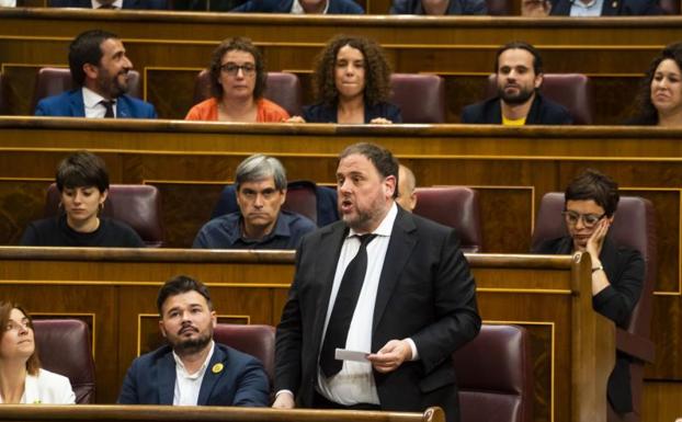 Oriol Junqueras, en el Congreso. 