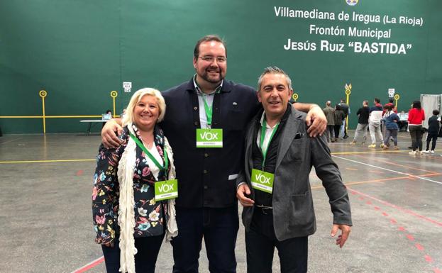 Luis Fernández Cámara, este domingo junto a la coordinadora de Villamediana. L.R. 