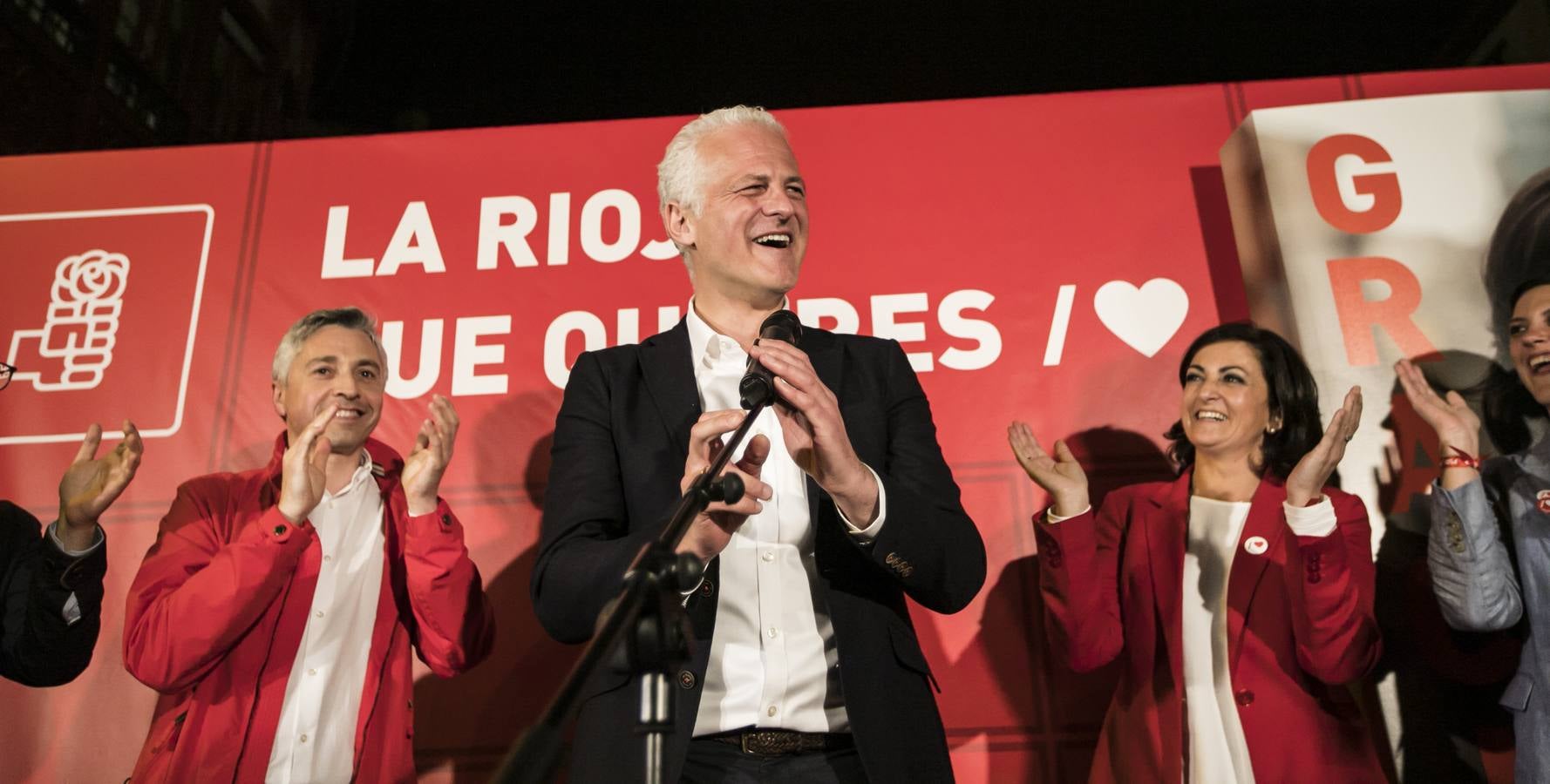 Fotos: El PSOE celebra su victoria en las elecciones autonómicas y municipales de La Rioja