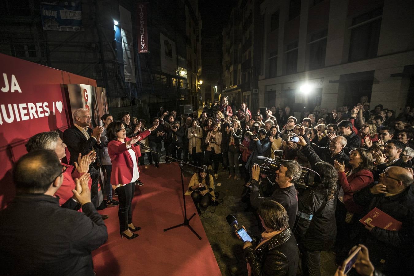 Fotos: El PSOE celebra su victoria en las elecciones autonómicas y municipales de La Rioja