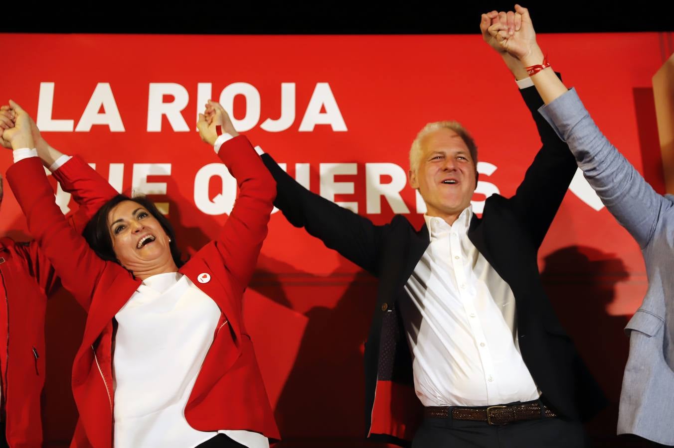 Fotos: El PSOE celebra su victoria en las elecciones autonómicas y municipales de La Rioja