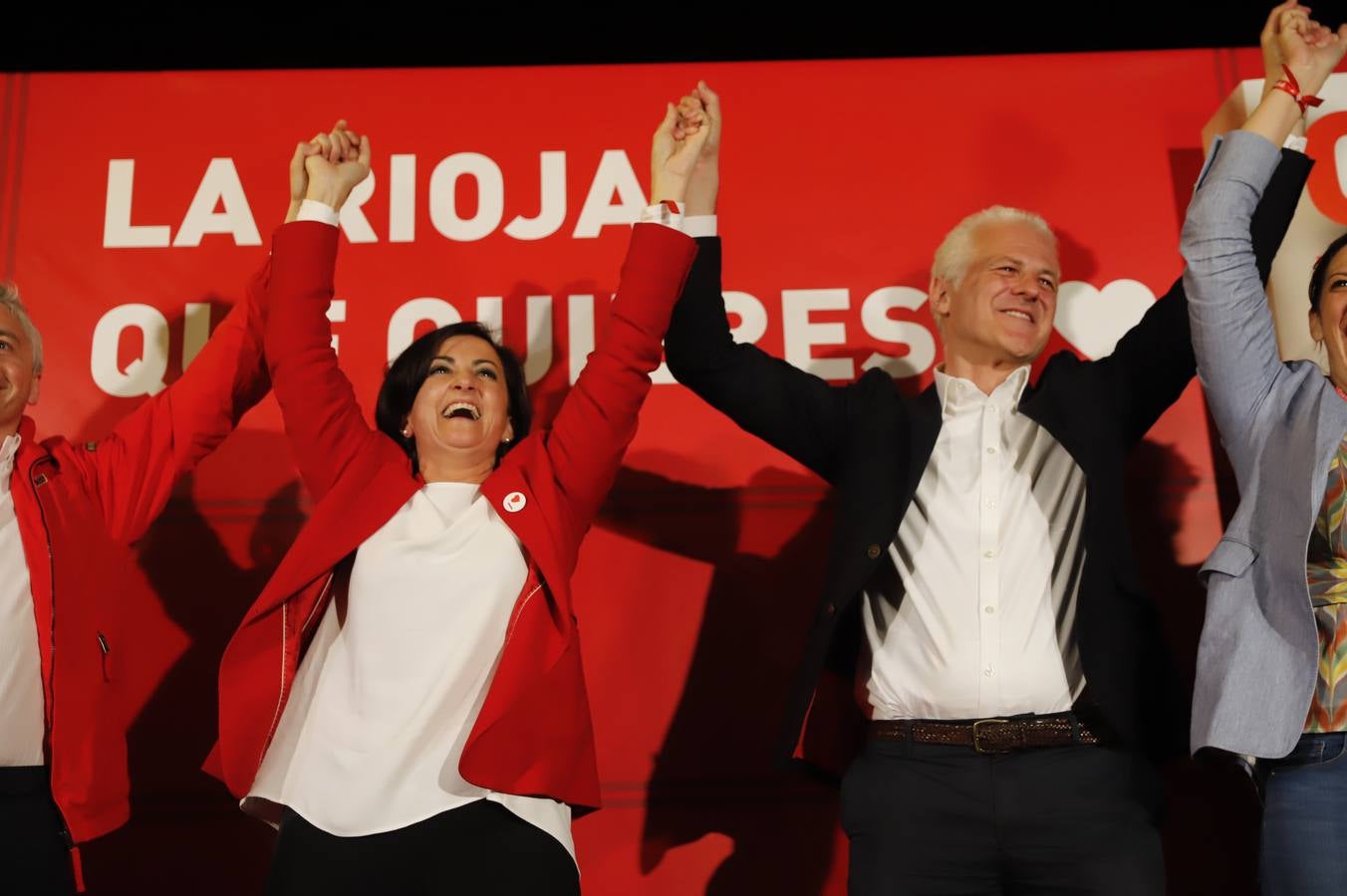 Fotos: El PSOE celebra su victoria en las elecciones autonómicas y municipales de La Rioja