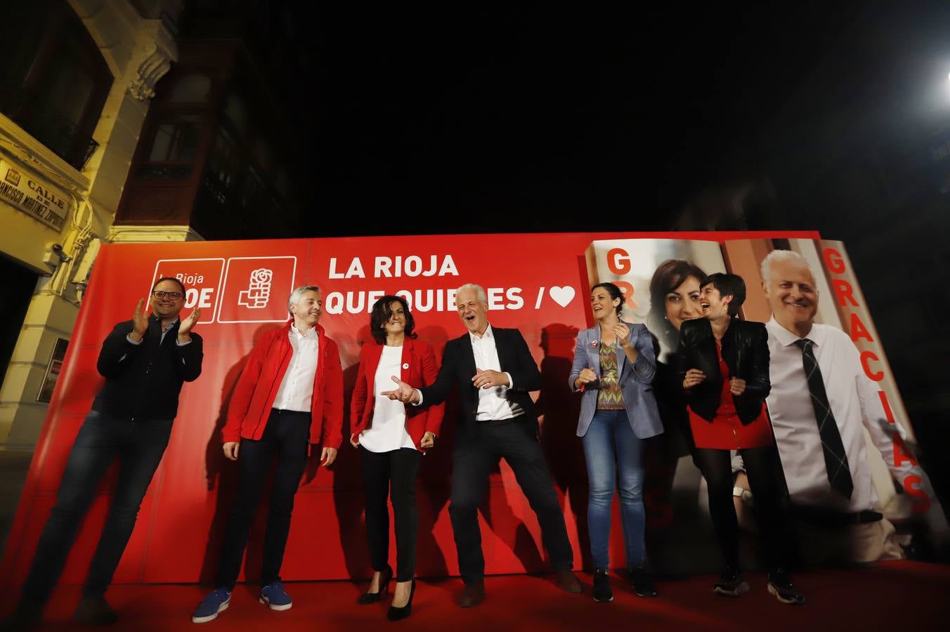 Fotos: El PSOE celebra su victoria en las elecciones autonómicas y municipales de La Rioja