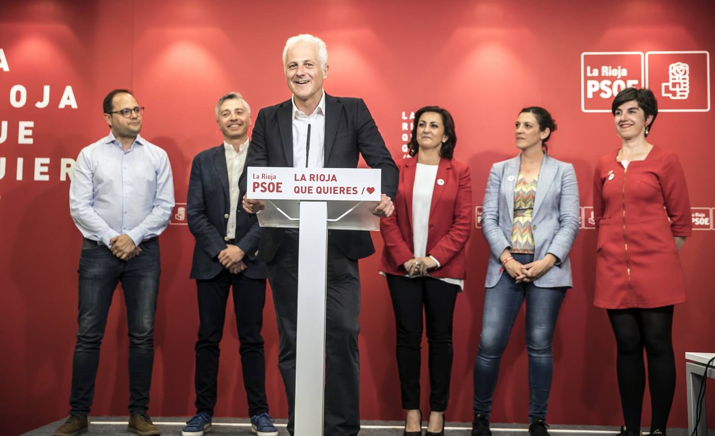 Fotos: El PSOE celebra su victoria en las elecciones autonómicas y municipales de La Rioja