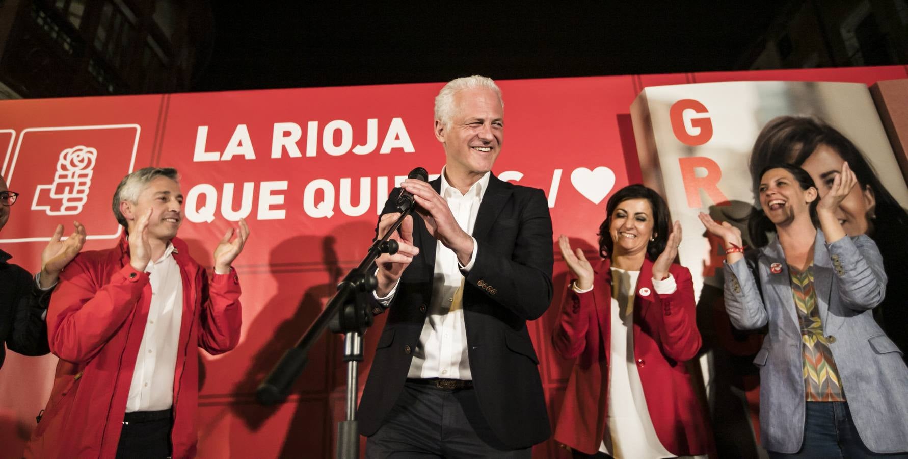 Fotos: El PSOE celebra su victoria en las elecciones autonómicas y municipales de La Rioja