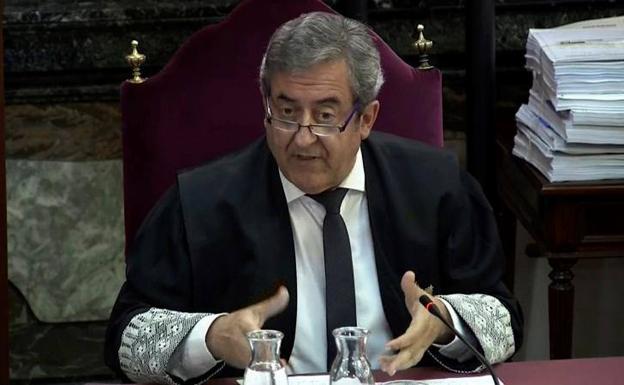 El fiscal Javier Zaragoza durante el juicio del 'procés'.