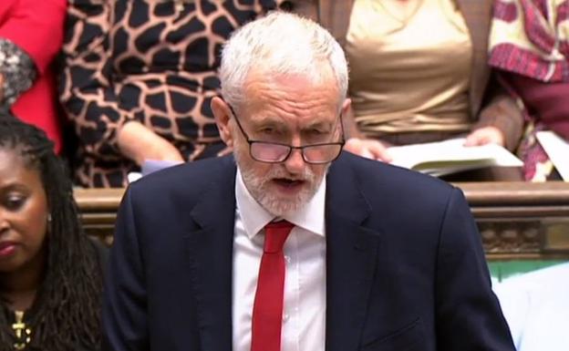 Jeremy Corbyn, durante su intervención en la Cámara de los Comunes.