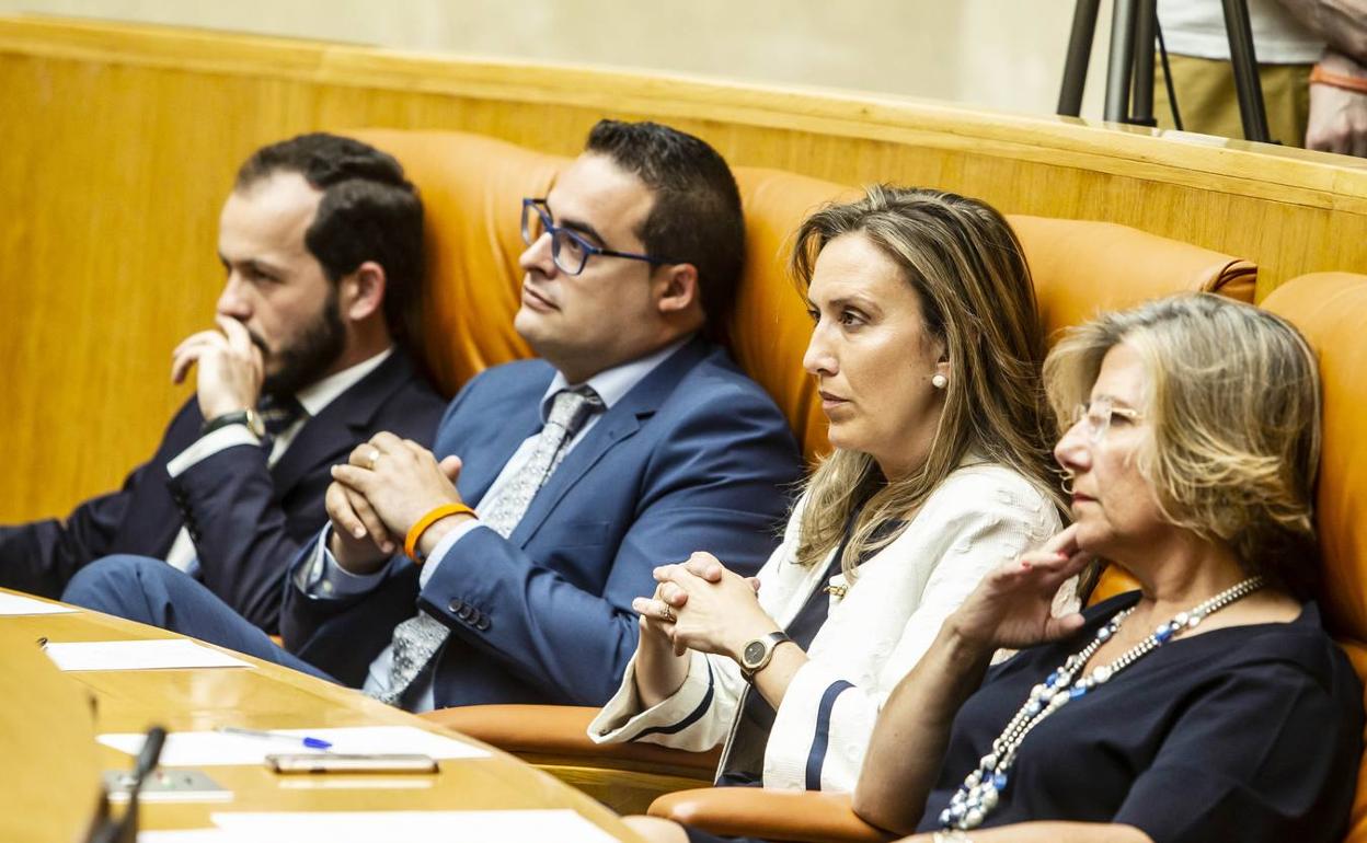 Los diputados de Ciudadanos, durante la sesión