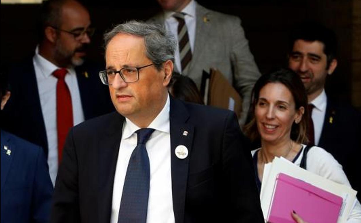 El presidente de la Generalitat, Quim Torra, ha presidido la reunión semanal del Govern. 